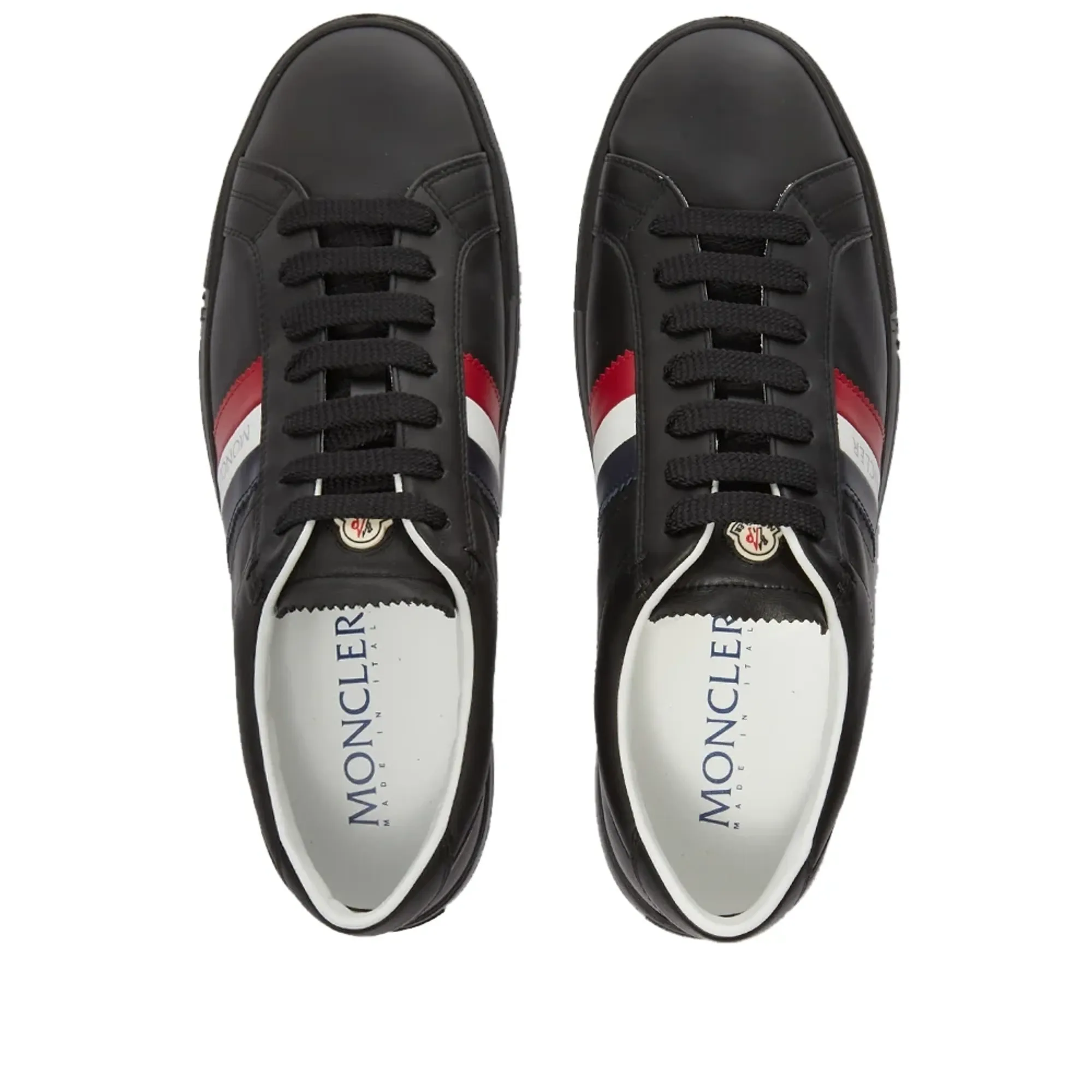 Moncler Men's Monaco Low-Top Leather Sneakers | Neiman Marcus